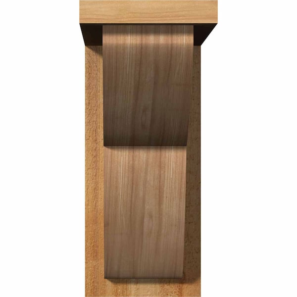 Crestline Rough Sawn Corbel W/Backplate, Western Red Cedar, 6W X 14D X 14H